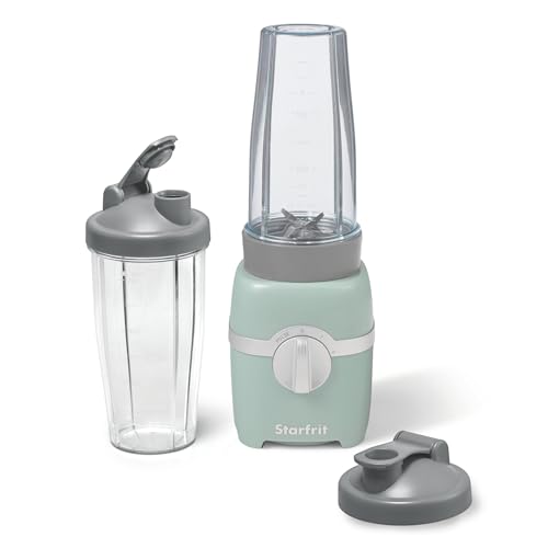 Starfrit Personal Blender - Two 828ml Cups - High, Low & Pulse Modes - 300W - Sage