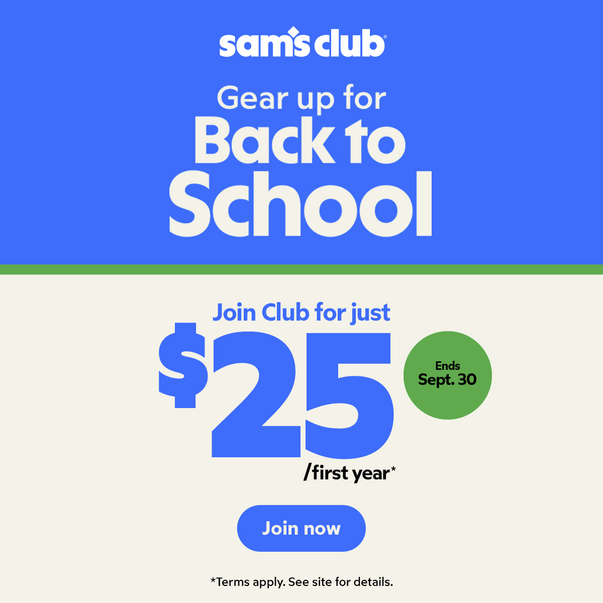 Sam's Club 1-Year Membership Now $25