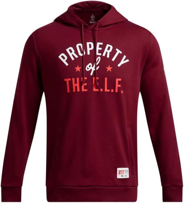 Under Armour Men's Project Rock Red One E.l.f. Hoodie Amazon