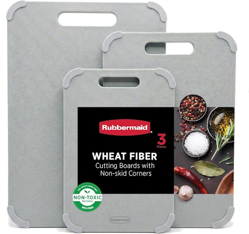 Rubbermaid 3-Piece Reversible Wheat Fiber Cutting Board Set