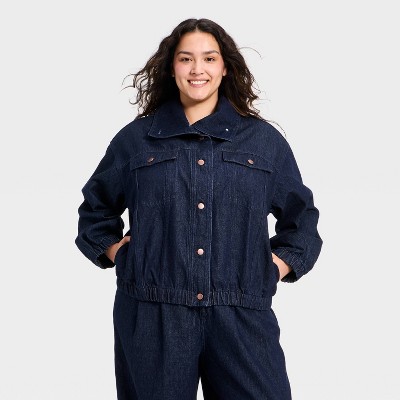 Women's Denim Jacket - A New Day™ Indigo Dark Wash XXL