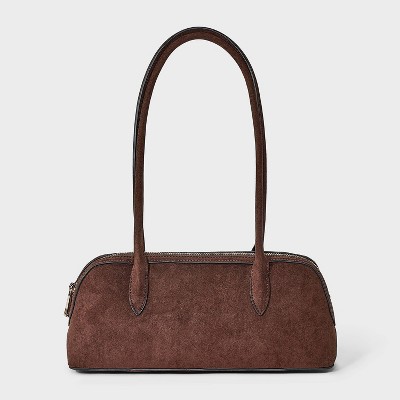 Long Handle Satchel Handbag - A New Day™ Brown