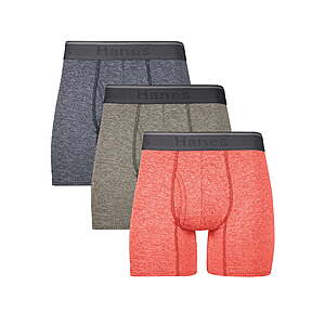 3-pk Hanes Breathable Stretch Mesh Underwear Boxer Briefs $7.75