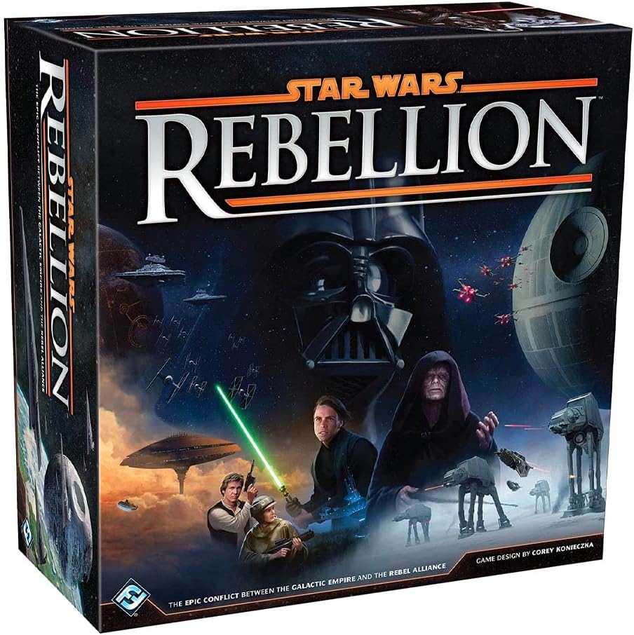 Asmodee Star Wars: Rebellion Board Game - Epic Galactic Empire vs Rebel Alliance Conflict, Tabletop Miniatures Strategy Game for Adults, Ages 14+, 2-4 Players, 3 Hour Playtime