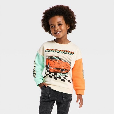 Toddler Boys' Chevrolet Corvette Fleece Sweatshirt - Beige 3T