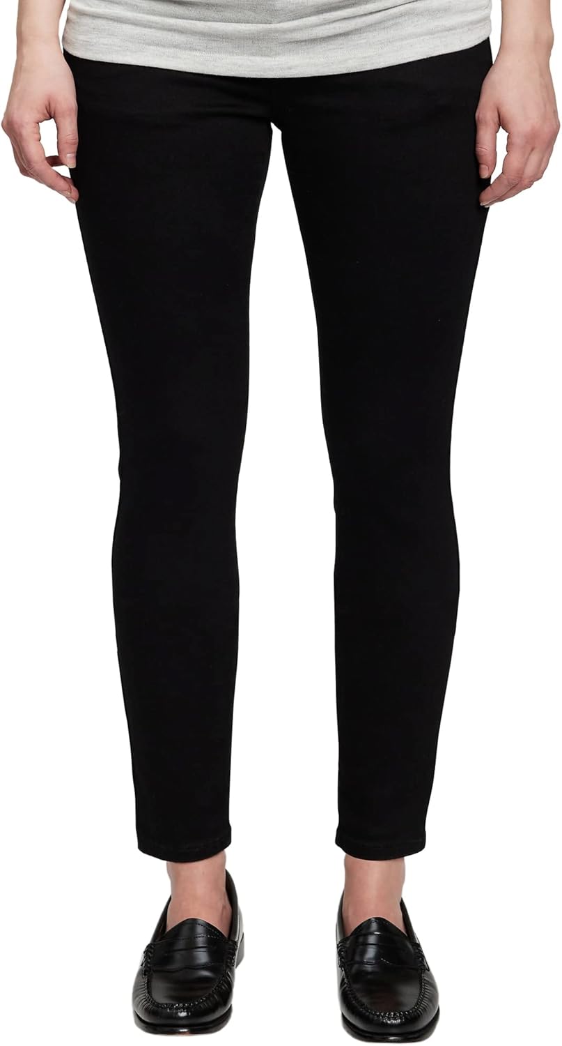 GAP Womens Maternity True Waistband Full Panel True Skinny Jeans Black WASH 31LONG
