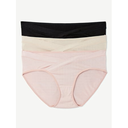 Joyspun Women’s Maternity Under-the-Belly Full Coverage Underwear, 3-Pack, Sizes S-XXXL