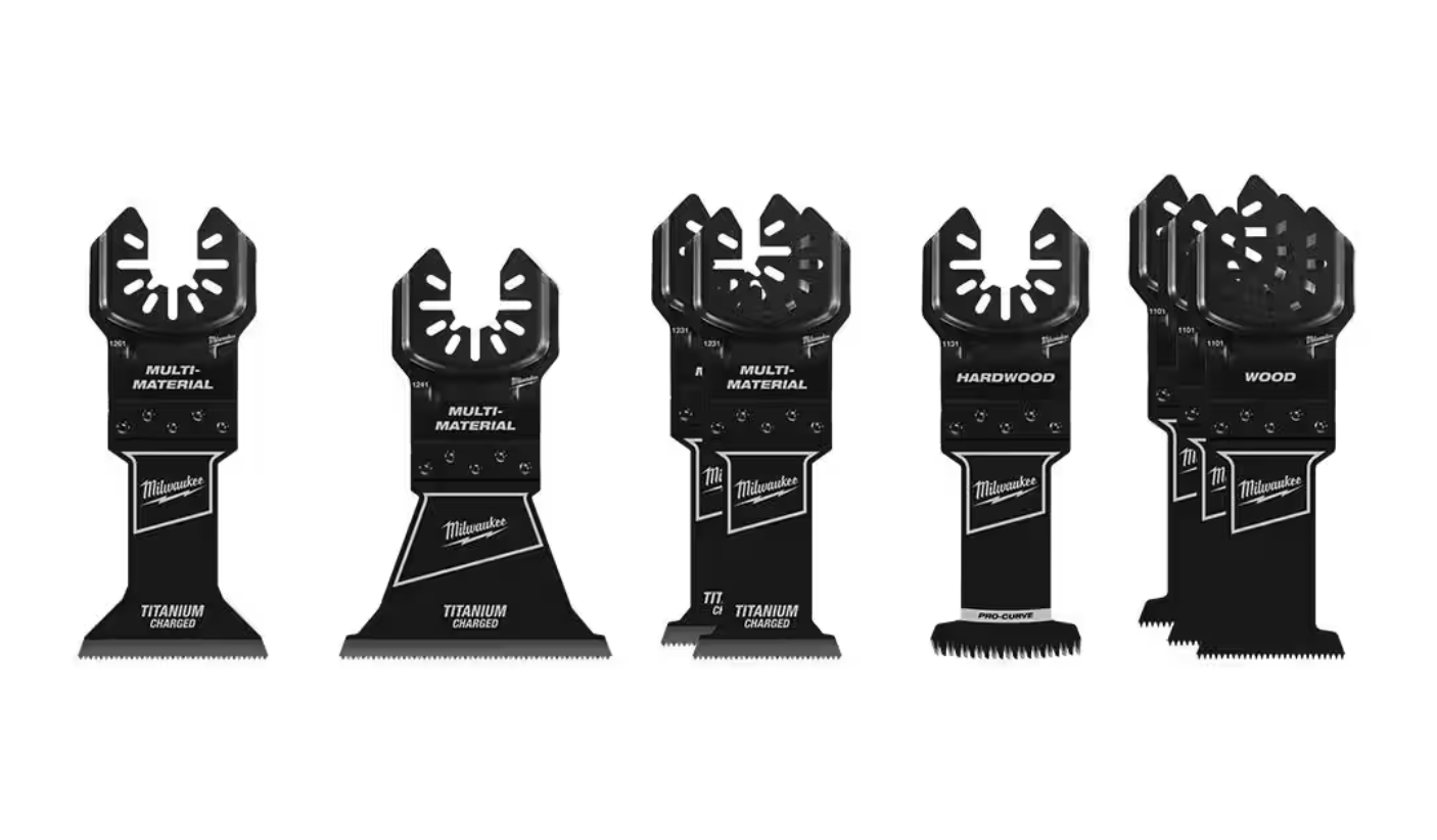 8-Piece Milwaukee 1-3/8" Multi-Tool Oscillating Blade Set Home Depot