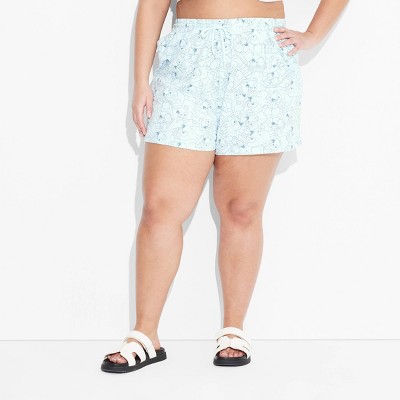 Women's Bluey Graphic Lounge Shorts - Blue 3X