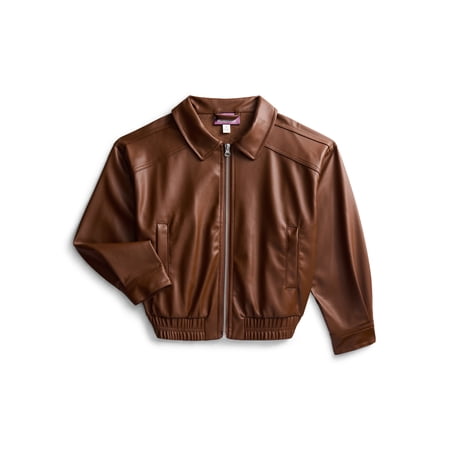 Weekend Academy Girls Faux Leather Jacket, Sizes 4-18