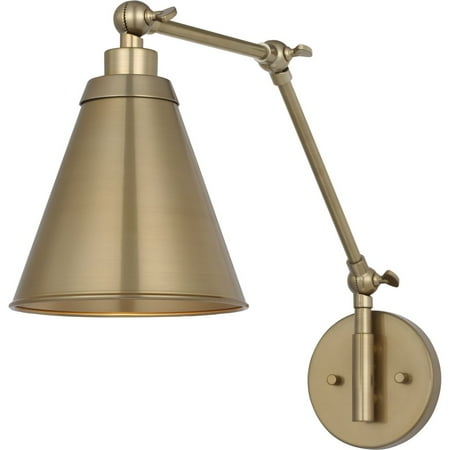 Avec Brynlee Collection Indoor Transitional Champagne Bronze Wall Sconce with Metal Shade