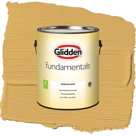 Glidden Fundamentals Butterscotch Bliss / Yellow, Eggshell Interior Paint, 1 Gallon