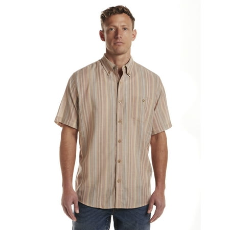 Frontier Threads Men's Short Sleeve Stripe Buttondown Shirt