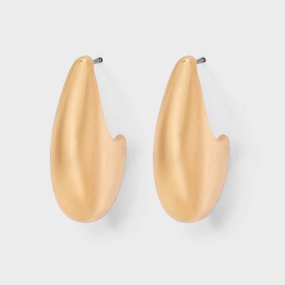 Smooth Puff Wide Earrings - A New Day™ Gold