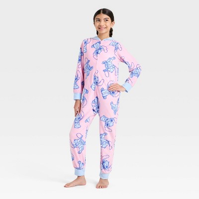 Girls' Lilo & Stitch Union Suit - Pink XS