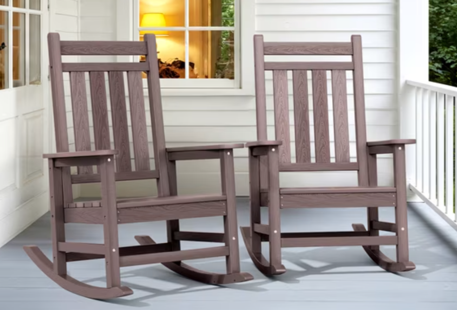 2-Pack SERWALL Oversized Outdoor Rocking Chair Walmart