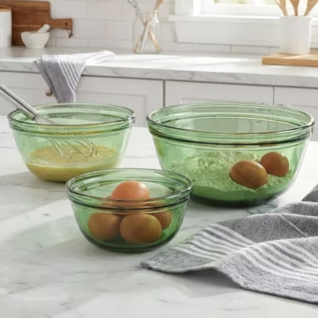 3ct Anchor Hocking Glass Mixing Bowls $15