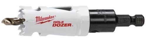 Milwaukee 1" Hole Dozer Bi-Metal Hole Saw w/ 3/8" Arbor & Pilot Bit