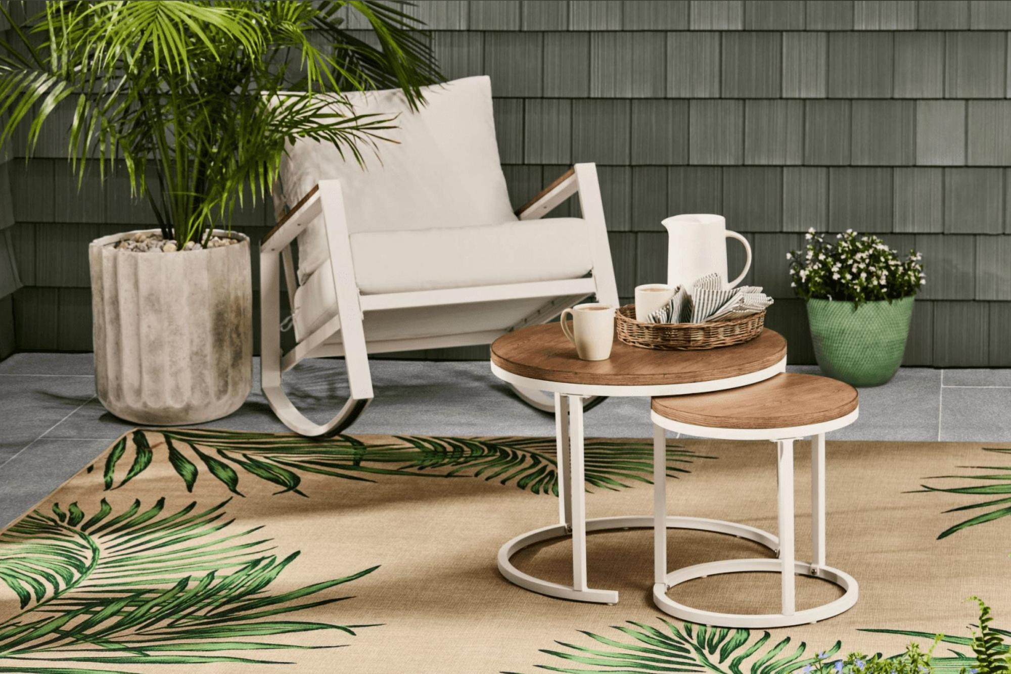 Better Homes & Gardens Marlow Outdoor Patio Nesting Tables Walmart