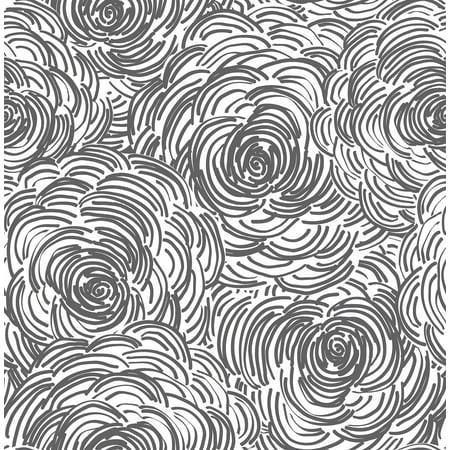NuWallpaper Black Beauty Vinyl Peel And Stick Wallpaper, 216-in by 20.5-in, 30.75 sq. ft.