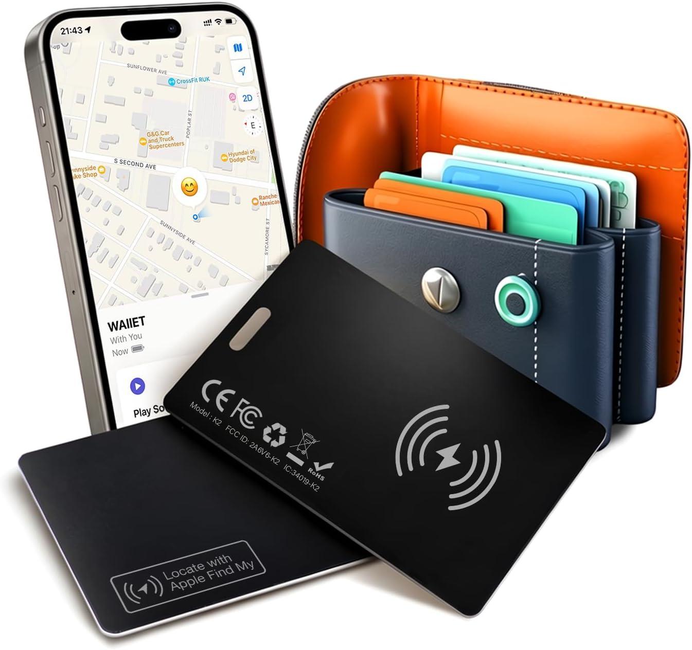Bialeire Ultra-Thin Credit Card Size Wallet Tracker Card (Apple Find My) Amazon