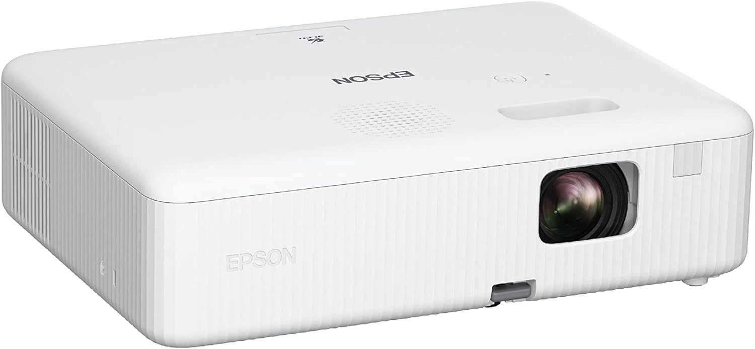 Epson EpiqVision Flex CO-W01 Portable Projector 3-Chip 3LCD, Widescreen, 3000 Lumens Color/White Brightness, 5 W Speaker, 300-Inch Home Entertainment and Work, Streaming Ready