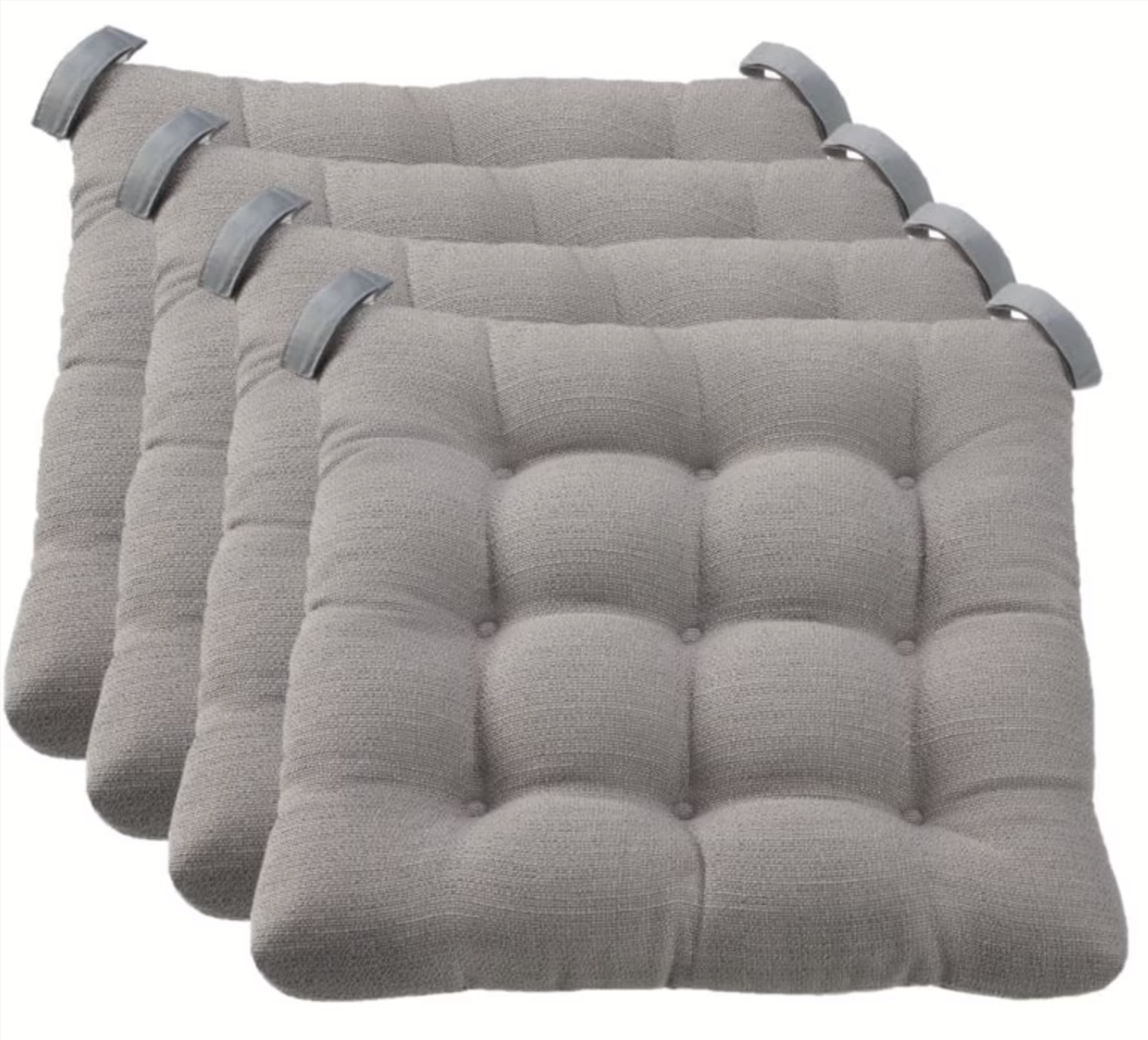 Set-of-4 Mainstays Textured Chair Seat Cushions Walmart