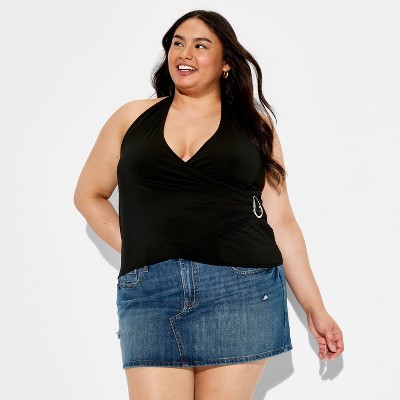 Women's Hardware Halter Top - Wild Fable™ Black 4X