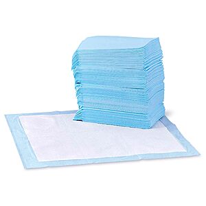 Select Accts: 100-Ct Amazon Basics Leak-Proof Dog Potty Training Pee Pads $11.35 w/ S&S