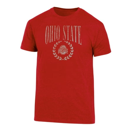 NCAA Men's Ohio State Buckeyes Triblend Laurel Logo Tee