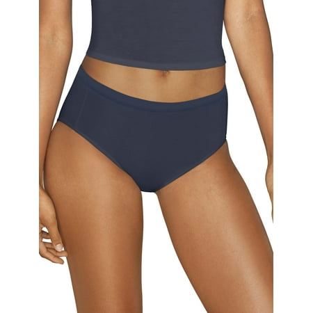 Hanes Womens Underwear Microfiber 6-Pack, SUPER Stretch Panties, Brief, Bikini, or Thong Panty, Comfort Flex Fit