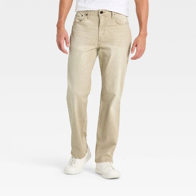 Men's Lightweight Vintage Straight Fit Jeans - Goodfellow & Co™ Tan 30x30