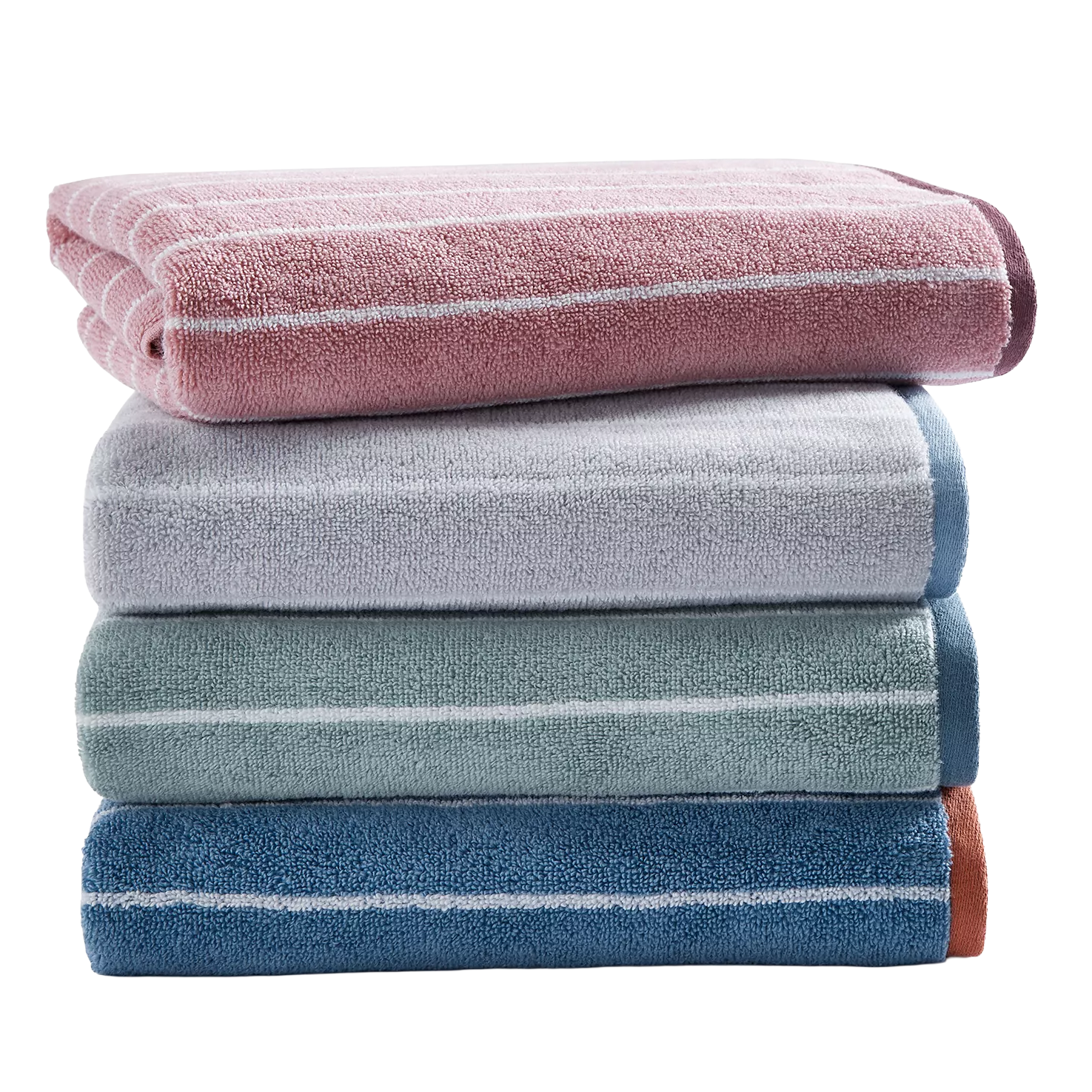Macy's Quick-Dry Striped Bath Towels $8