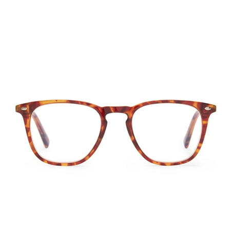 Compliments by DIFF Eyewear Griffin Blue Light Reading Glasses Amber Tortoise +1.0