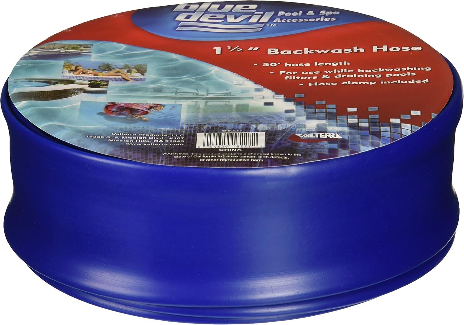Blue Devil 50' Backwash Pool Hose with Hose Clamp Amazon