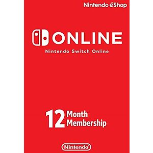 12-Months Nintendo Switch Online Individual Membership $13.20