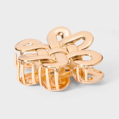 Lunar New Year Asian American Girl Club Knot Hair Clip - Gold