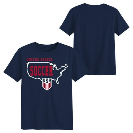 United States Men's National Team USMNT USA Youth Boy's Navy USA Country Graphic Soccer Tee