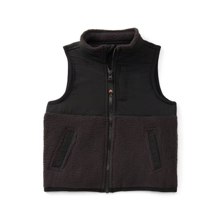 Ozark Trail Toddler Boy Mixed Media Fleece Vest, Sizes 2T-5T