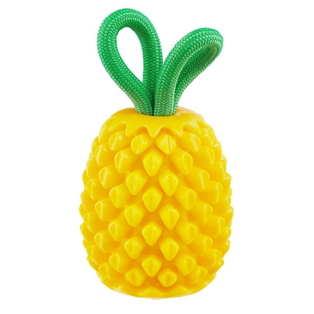 Outward Hound by Planet Dog Dental Pineapple Dog Toy & Treat Stuffer, 6.8″ x 3.3″ Pineapple-Scent Interactive Chew for Dogs, Promote Healthy Teeth, Gums & Mental Enrichment