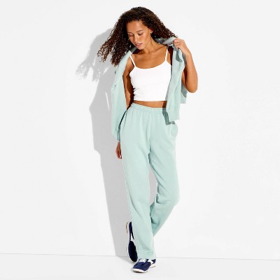 Women's Mid-Rise Slim Straight Sweatpants - Wild Fable™ Slate Blue XXS