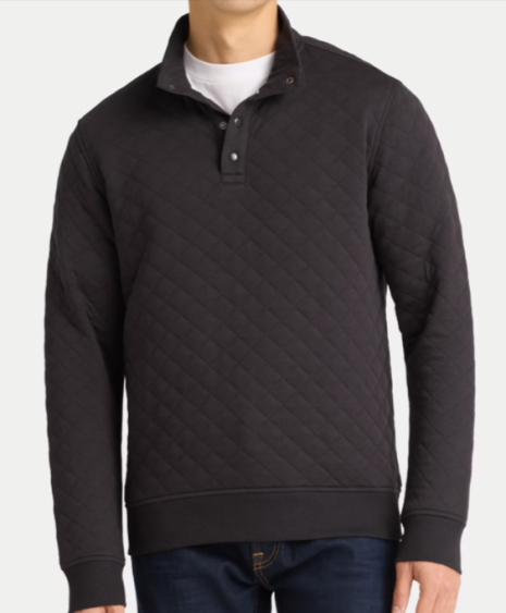George Men's Quilted Snap Pullover Jacket Walmart