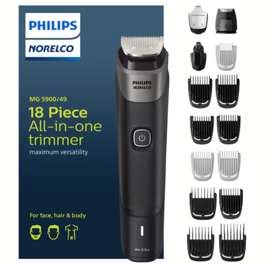 18-Piece Philips Norelco Multigroom Series 5000 Body Hair Trimmer Walmart