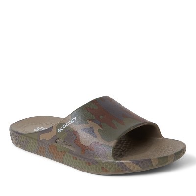 Dearfoams EcoCozy Women's Sustainable Comfort Slide Sandal - Camouflage Size 9