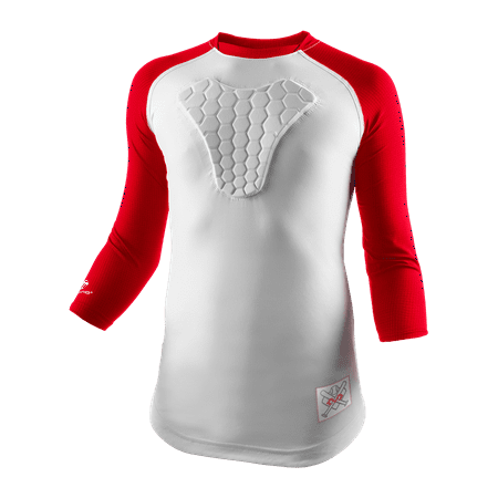 McDavid Hex Sternum 3/4 Shirt Wht/Sca Youth Medium