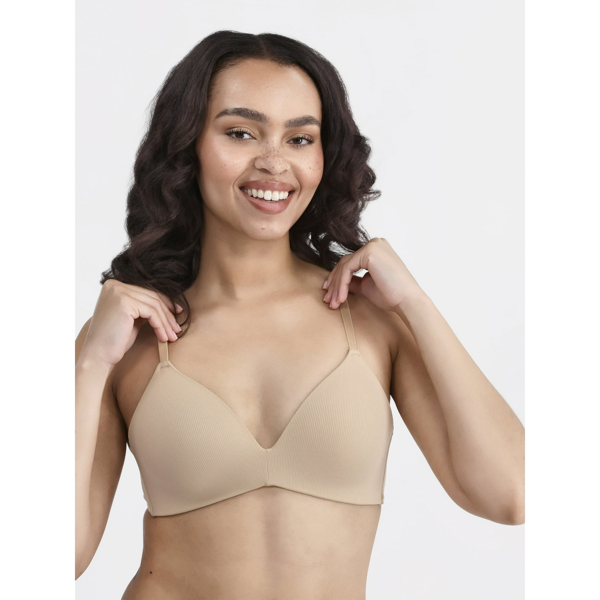 No Boundaries Wireless Rib T-Shirt Bra, Women's Sizes XS-XXXL