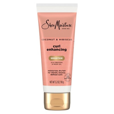 SheaMoisture Coconut and Hibiscus Curl Enhancing Smoothie For Thick Curly Hair - 3.2oz: Cream, Daily Use, Paraben-Free