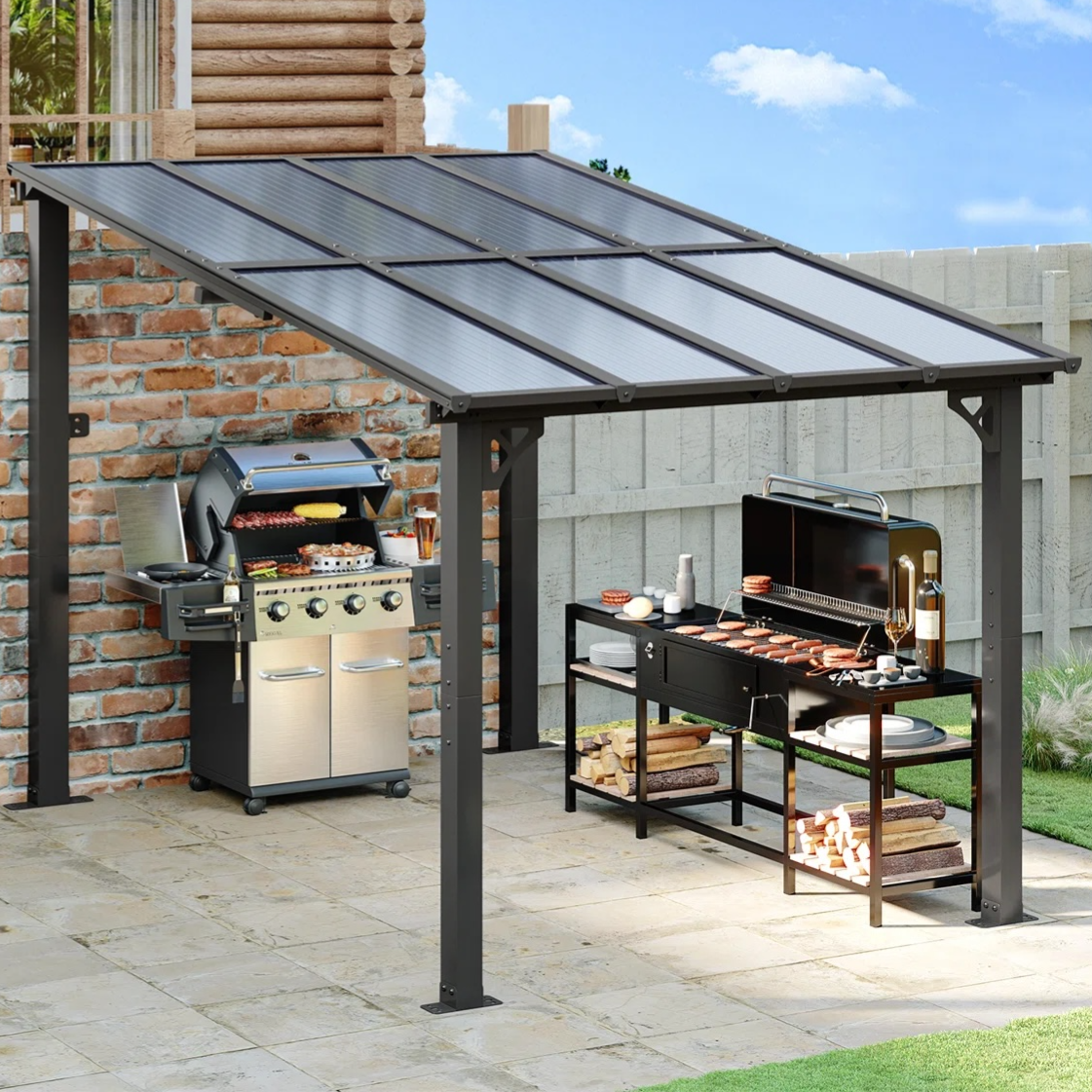 Reinforced-Aluminum Sloped Pergola $214