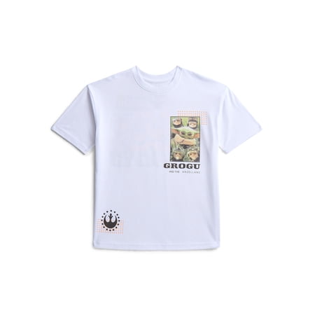 Star Wars The Mandalorian Boys Grogu & Friends Graphic Tee with Short Sleeves, Sizes 4-18