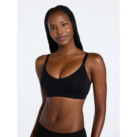Joyspun Women's Seamless Plunge Pullover Bralette, Sizes S-XXXL